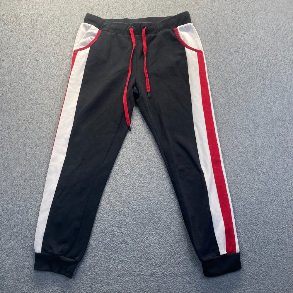 Vintage True Religion Sweatpants Womens Size M Black Cotton Jogger Y2K